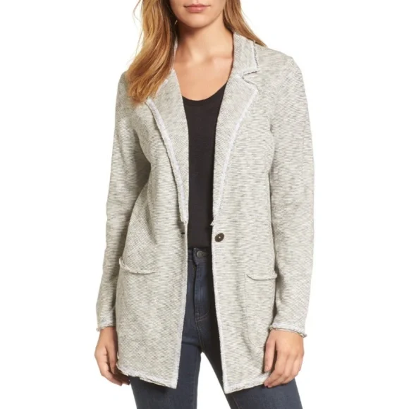 Caslon Jackets Coats New Caslon Knit Boyfriend Blazer Poshmark